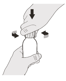 A hand opening a bottle

Description automatically generated