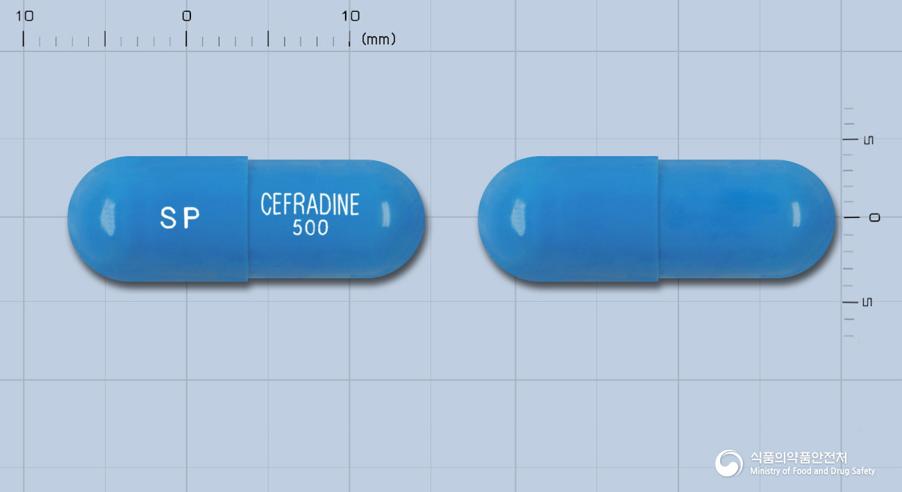 신풍세프라딘캡슐(수출명:CEFADIN Capsules, SHINPOONGCEFADIN Capsule 500mg) 등록 사진