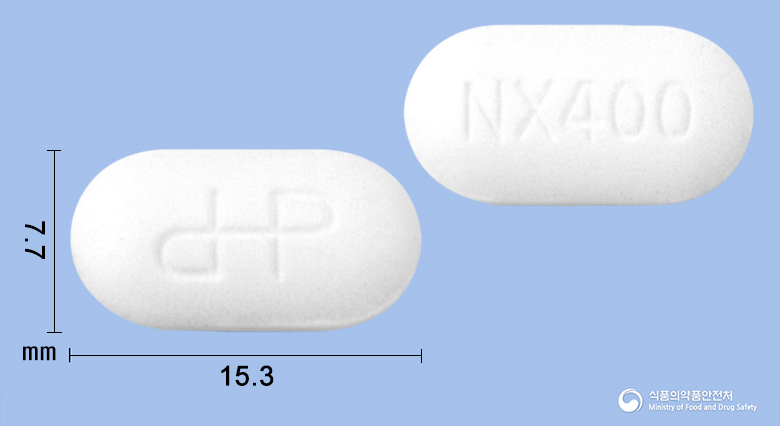 유리스코정400밀리그람(노르플록사신)(수출용)(수출명:DAE HWA NORFLOXACIN 400mg) 등록 사진