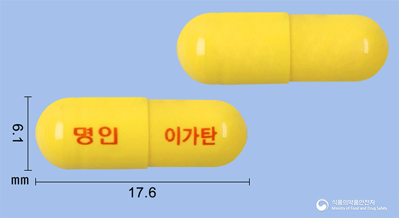 이가탄캡슐(수출명:명인이가탄캡슐,리카타스캡슐)(수출용) 등록 사진