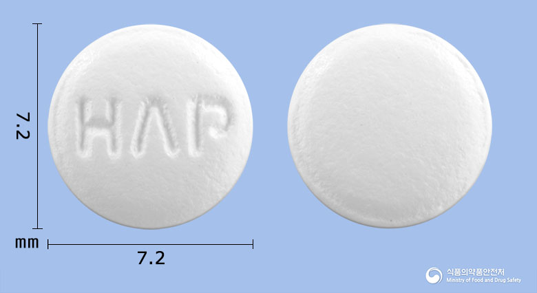 휴텍스아스피린장용정100mg(아스피린) 등록 사진