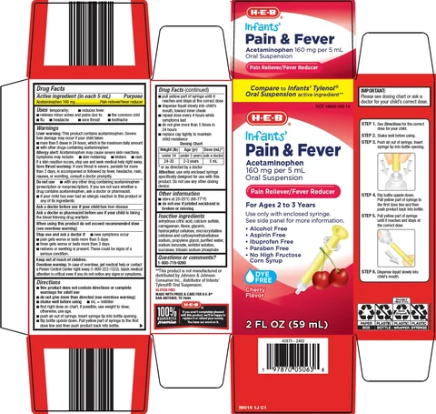 infants pain fever packaging