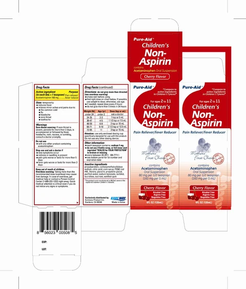 Childrens Non Aspirin packaging