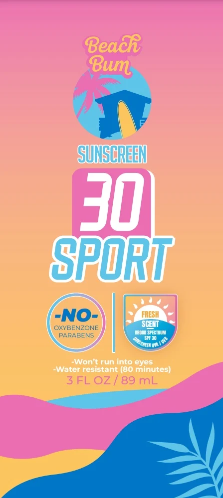 BEACH BUM 30SPF SUNSCREEN 3FL OZ 포장