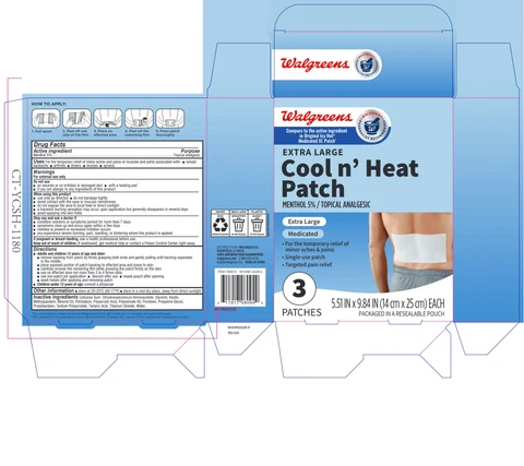 Walgreens Cool N Heat Patch XL packaging