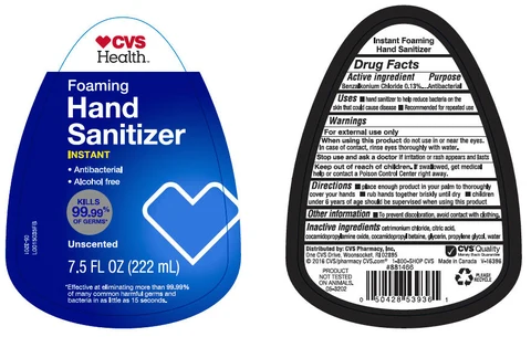 CVS Foaming Hand Sanitizer Antibacterial packaging
