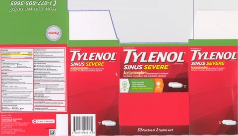 Tylenol Sinus Severe 포장