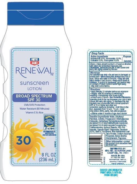 Rite Aid RENEWALSPF 30 packaging