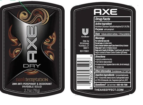 Axe Dry Dark Temptation 포장