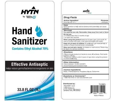 TECH361 HYTN HAND SANITIZER 포장
