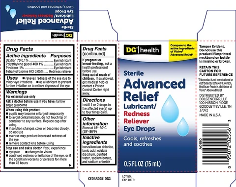 DG Health Advanced Relief Eye Drops 포장