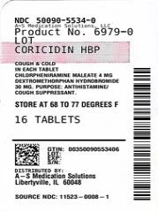 Coricidin HBP Cough and Cold 포장