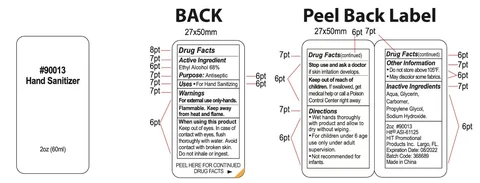 90013 Hand Sanitizer 포장