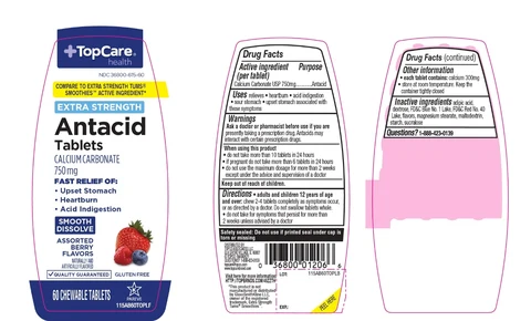 Topcare Antacid Extra Strength Assorted Berry packaging