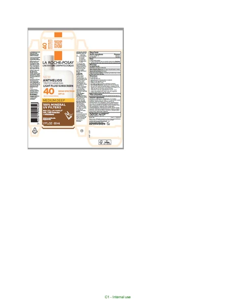 La Roche Posay Laboratoire Dermatologique Anthelios Tinted Mineral Light Fluid Sunscreen Broad Spectrum SPF 40 Medium Deep packaging