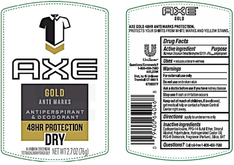 AxeGold Antiperspirant and Deodorant 포장