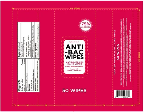 BB1720B ANTIBACTERIAL HAND WIPES CHERRY BLOSSOM SCENTEDBB1720B 포장