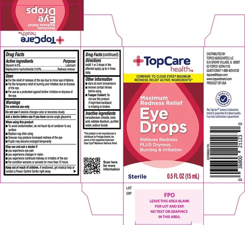 Topcare Maximum Redness Relief Eye Drops packaging