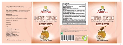 Honey Ginger Cough Drops 포장