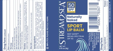 Stream2Sea Sport Lip Balm SPF 50 packaging