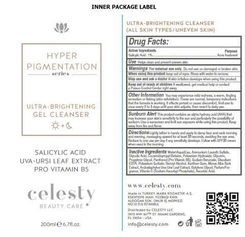 CelestyHyperpigmentation Series Ultra Brightening Gel Cleanser 포장