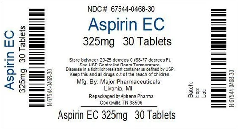 Regular Strength Aspirin EC 포장