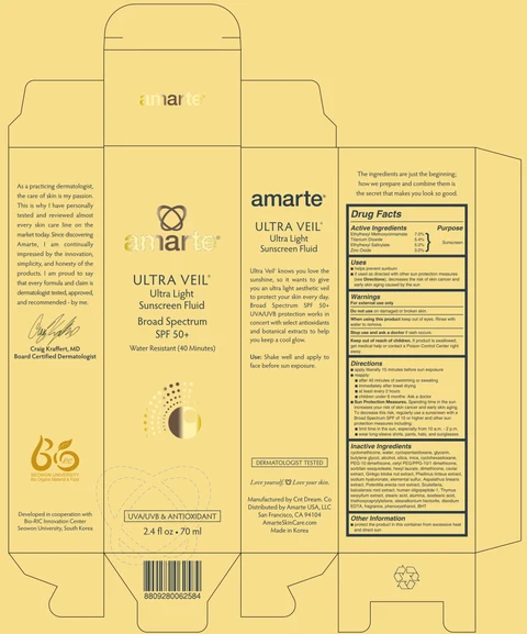 AMARTE ULTRA VEIL ULTRA LIGHT SUNSCREEN FLUID 포장