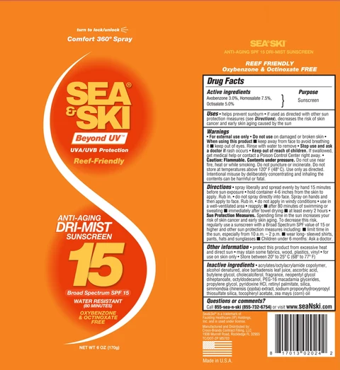 Sea and Ski SPF 15 C-Spray 포장