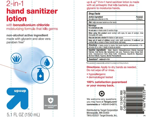 Target Up and Up 2-in-1 Hand Sanitizer packaging