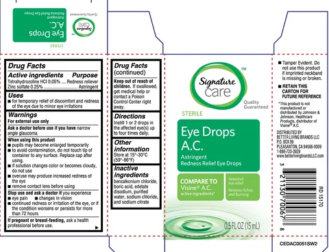 Signature Care Eye Drops A.C. 포장