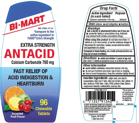 Bi-Mart Extra Strength Antacid Assorted Fruit 포장
