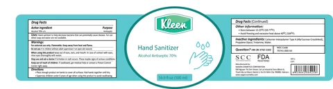 (Label) Kleen Hand Sanitizer 500ml