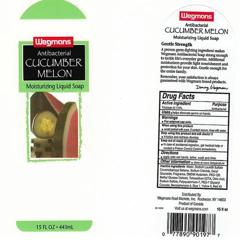 WegmansAntibacterial Cucumber Melon packaging