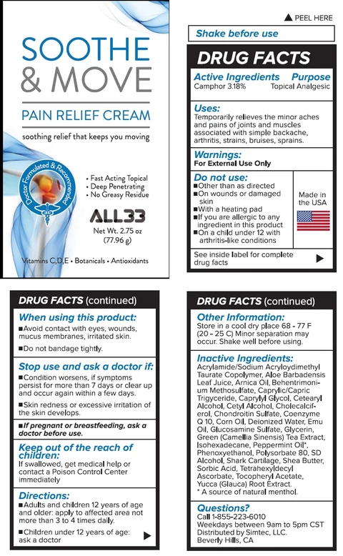Soothe and Move Pain Relief Cream packaging