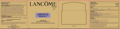 Lancome Paris Absolue Premium Bx Replenishing and Rejuvenating Day packaging