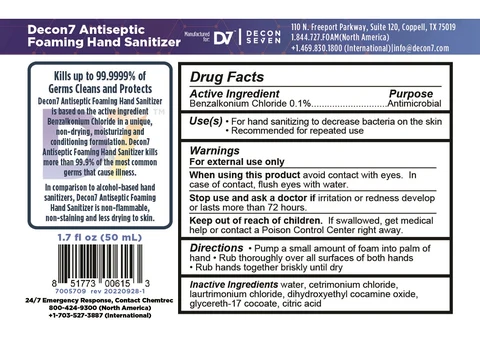 Decon7 Antiseptic Foaming Hand Sanitizer 포장