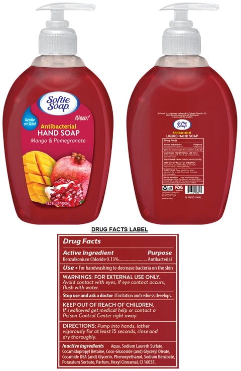 Softie Antibacterial HANDSOAP Mango and Pomegranate 포장