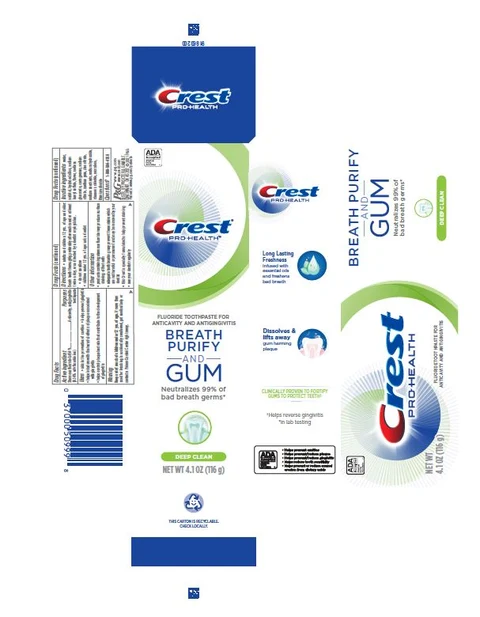 Crest Pro HealthBreath Purify and Gum Deep Clean 포장