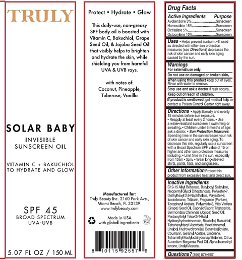 Truly Solar Baby Suncreen SPF 45 포장