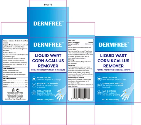 DERMFREE Liquid Wart Corn Callus Remover 포장
