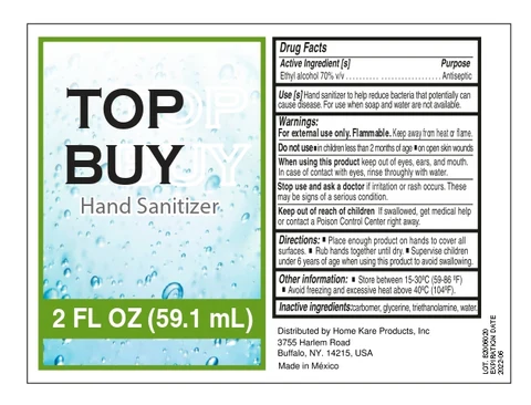 Top Buy Hand Sanitizer packaging