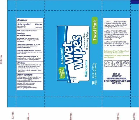 Antibacterial Wet Wipes 포장