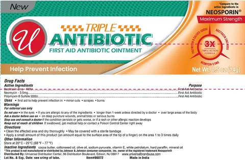Triple Antibiotic First Aid Antibiotic packaging