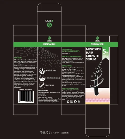5% Minoxidil hair growth serum 포장