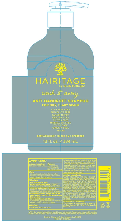 Hairitage Wash It Away Anti-Dandruff for Oily, Flaky Scalp packaging