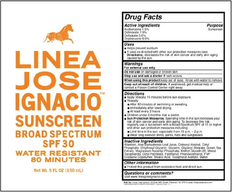 Linea Jose Ignacio Sunscreen Broad Spectrum SPF30 packaging