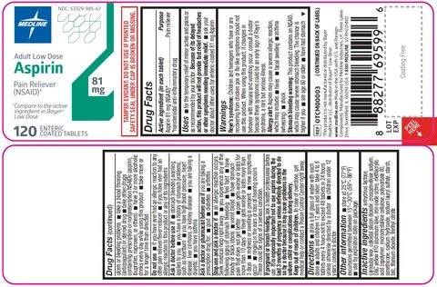 Aspirin Adult low dose 포장