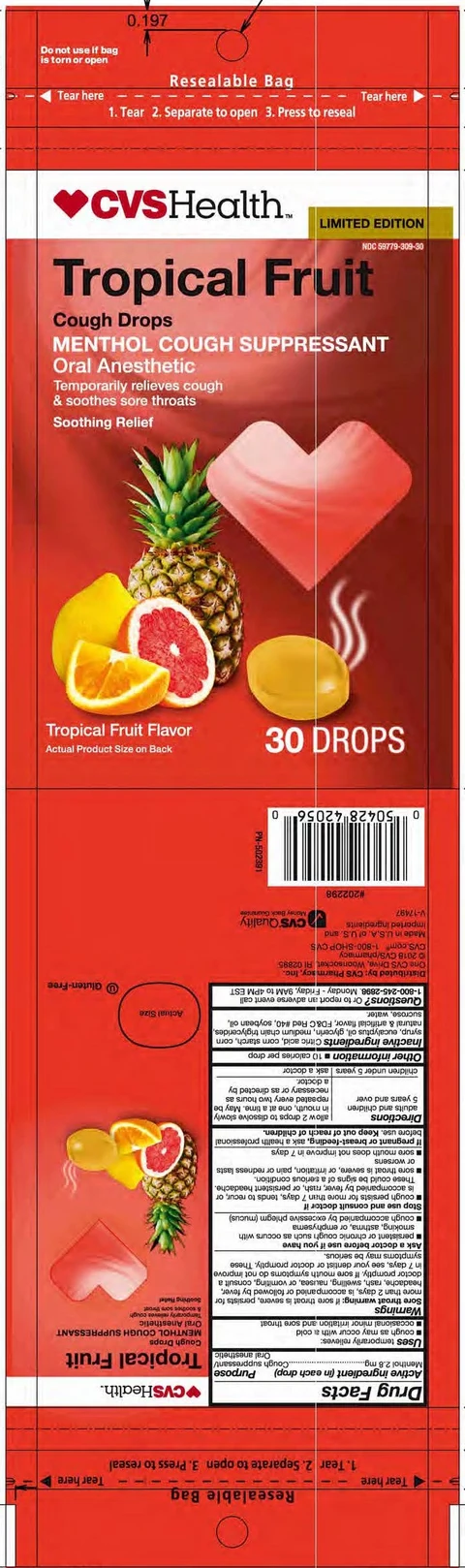 CVS Tropical Fruit Cough Drops 포장