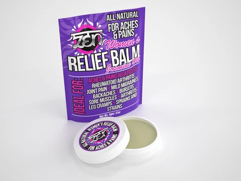 Womens Relief Balm packaging
