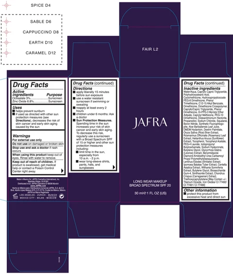 Long Wear Makeup Broad Spectrum SPF 20 NudeJafra packaging